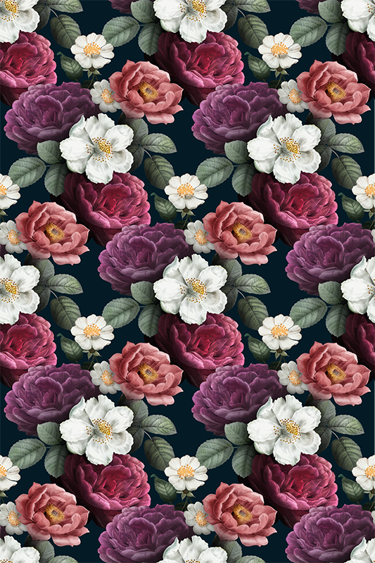 Tappeto vinile natura motivo petali di fiori bianchi - TenStickers