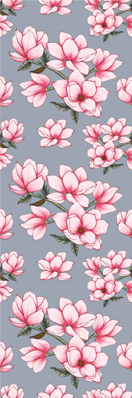 Tappeto vinile natura tre bellissimi fiori di magnolia - TenStickers
