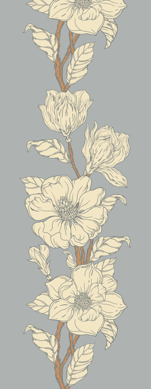 Tappeto vinile natura stile nostalgia nuova magnolia - TenStickers