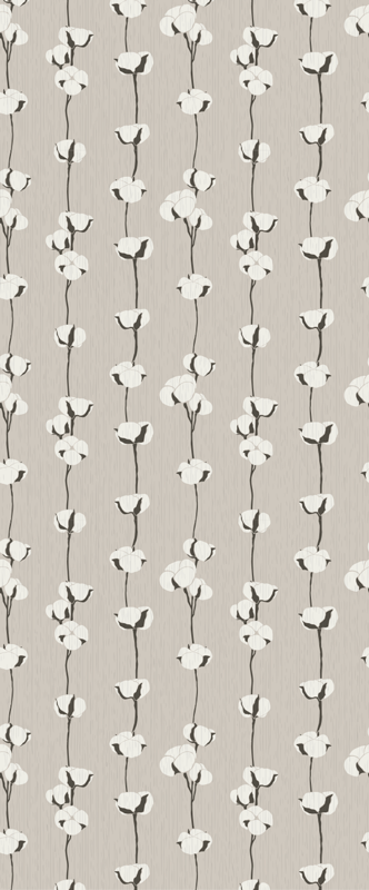 Tappeto vinile natura fiori di cotone artistici nostalgici - TenStickers