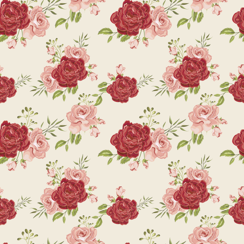 Tappeto vinile natura rose eleganti - TenStickers