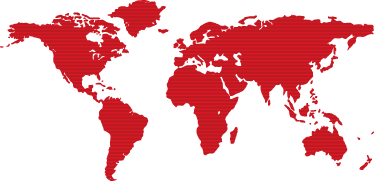 Tappeto vinile mappamondo rosso con linee - TenStickers
