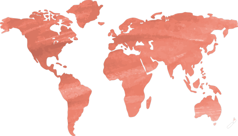 Tappeto vinile mappamondo texture corallo vivente - TenStickers