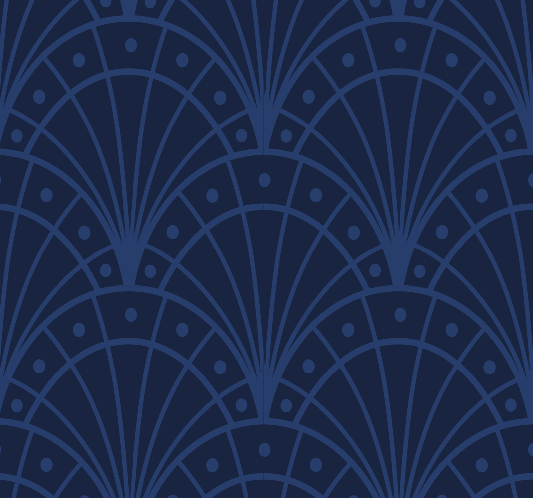 Tappeto vinile vintage blu navy art déco - TenStickers