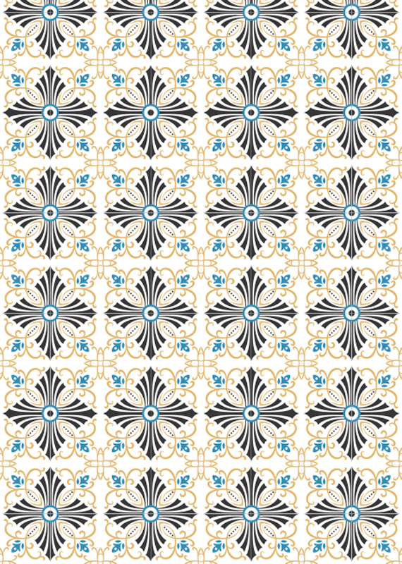 Tappeto vinile vintage design a spirale incrociato - TenStickers