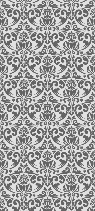 Tappeto vinile vintage design damascato astratto - TenStickers