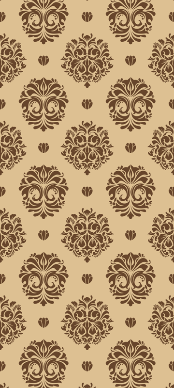 Tappeto vinile vintage stile damascato beige - TenStickers