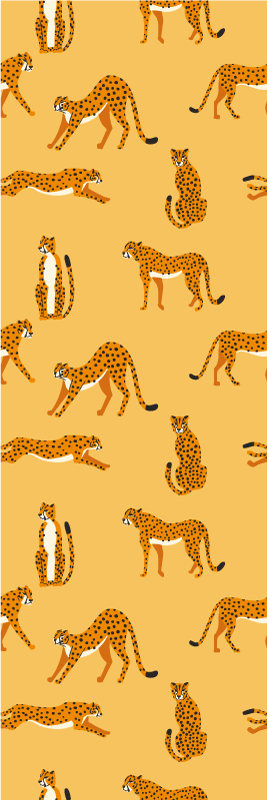Tappeto vinile animali gialli leopardati grafico - TenStickers