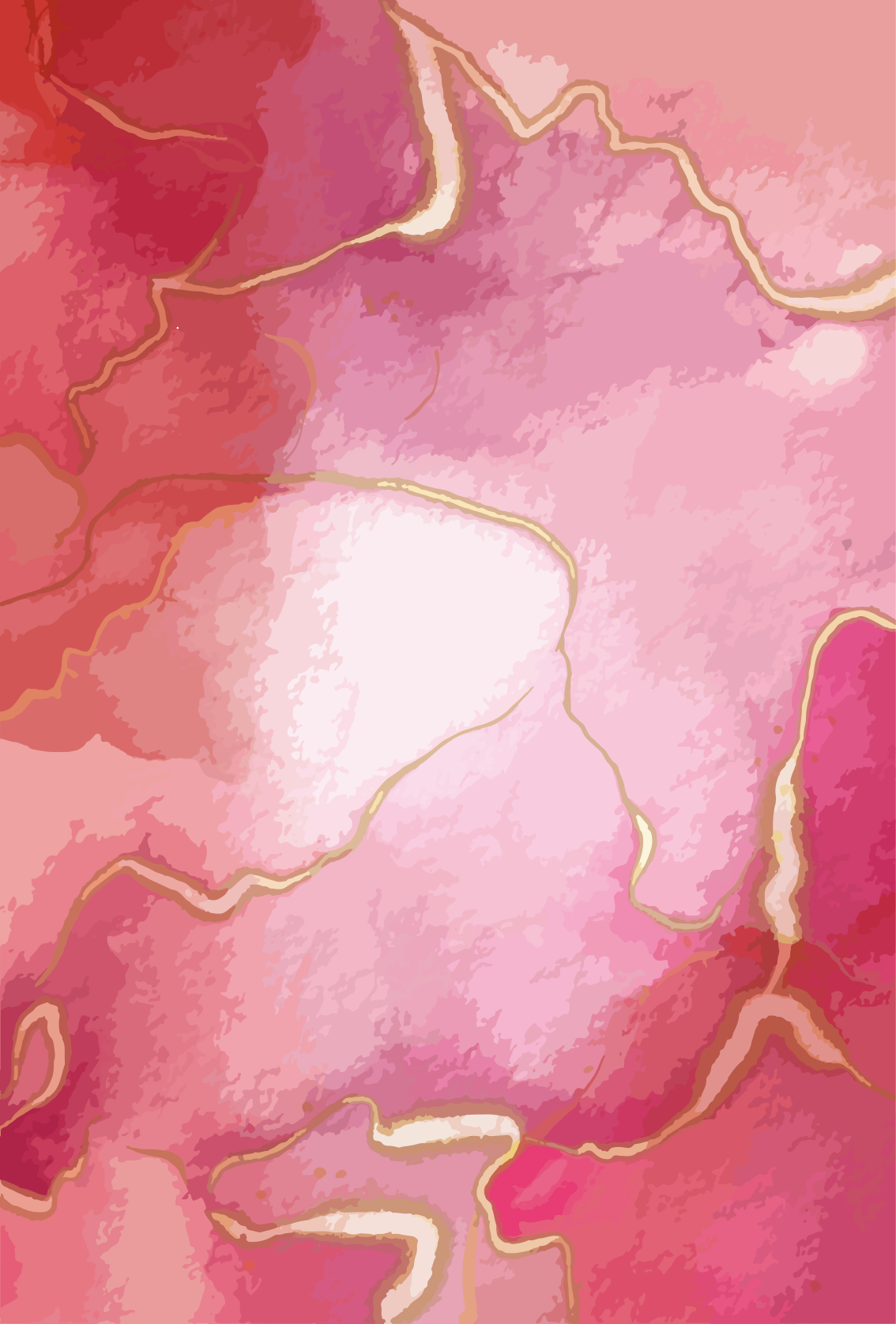 Tappeto vinile moderno effetto marmo rosa e oro - TenStickers