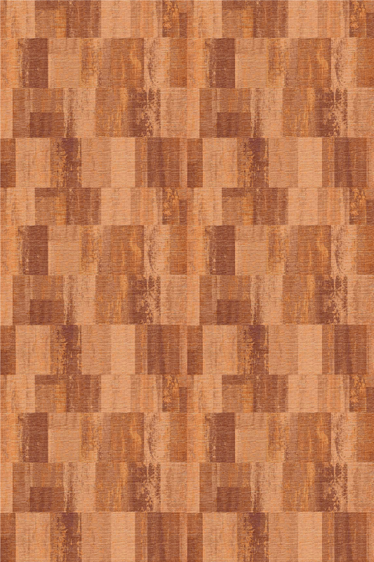 Tappeto vinile motivi quadrati terracotta - TenStickers