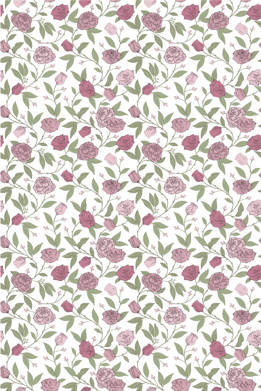 Tappeto vinile vintage rose vintage rosa pallido - TenStickers