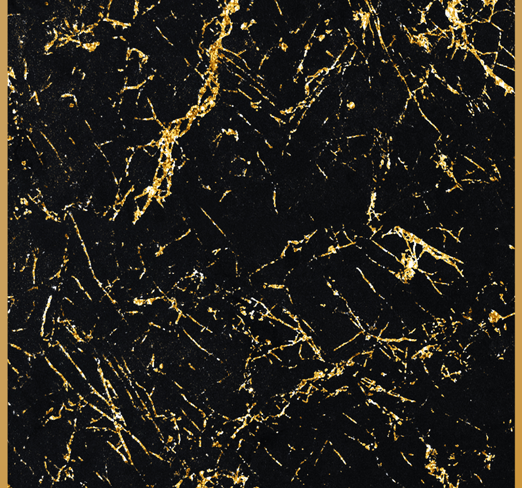 Tappeto vinile motivi marmo nero e oro - TenStickers
