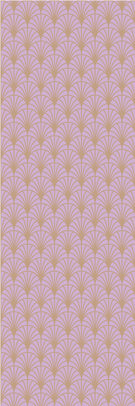 Tappeto vinile vintage motivo squame rosa e oro - TenStickers