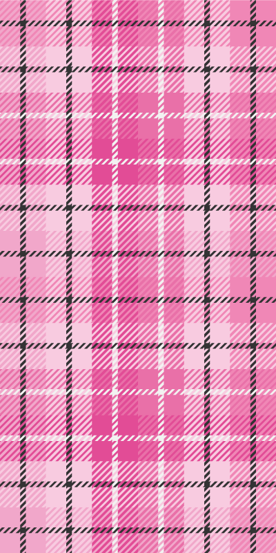 Tappeto vinile vintage tartan rosa e nero - TenStickers