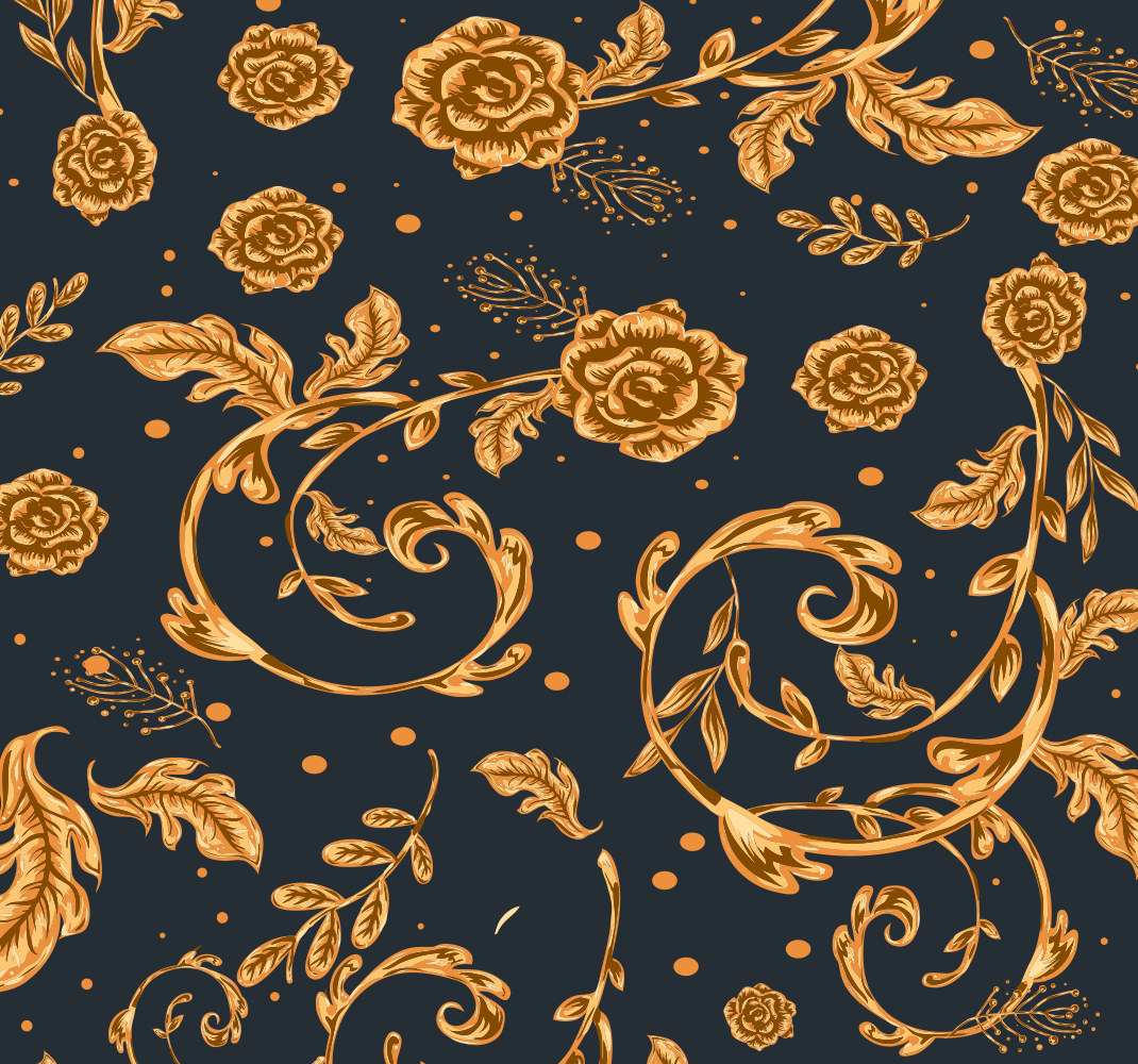 Tappeto vinile vintage foglia d'oro - TenStickers