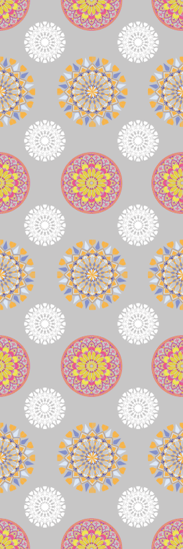 Tappeto vinile vintage cerchi mandala luminosi - TenStickers