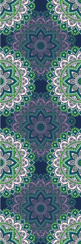 Tappeto vinile vintage mandala in vetro colorato - TenStickers