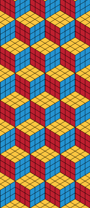 Tappeto vinile vintage motivo originale rubik - TenStickers