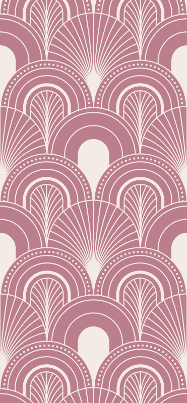 Tappeto vinile vintage stile decorativo arco rosa oro - TenStickers