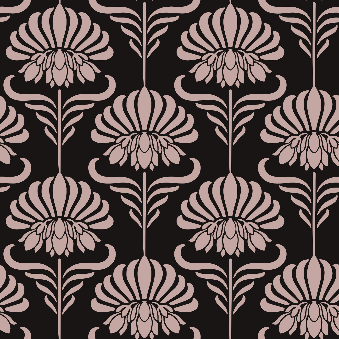 Tappeto vinile vintage motivi art nouveau - TenStickers