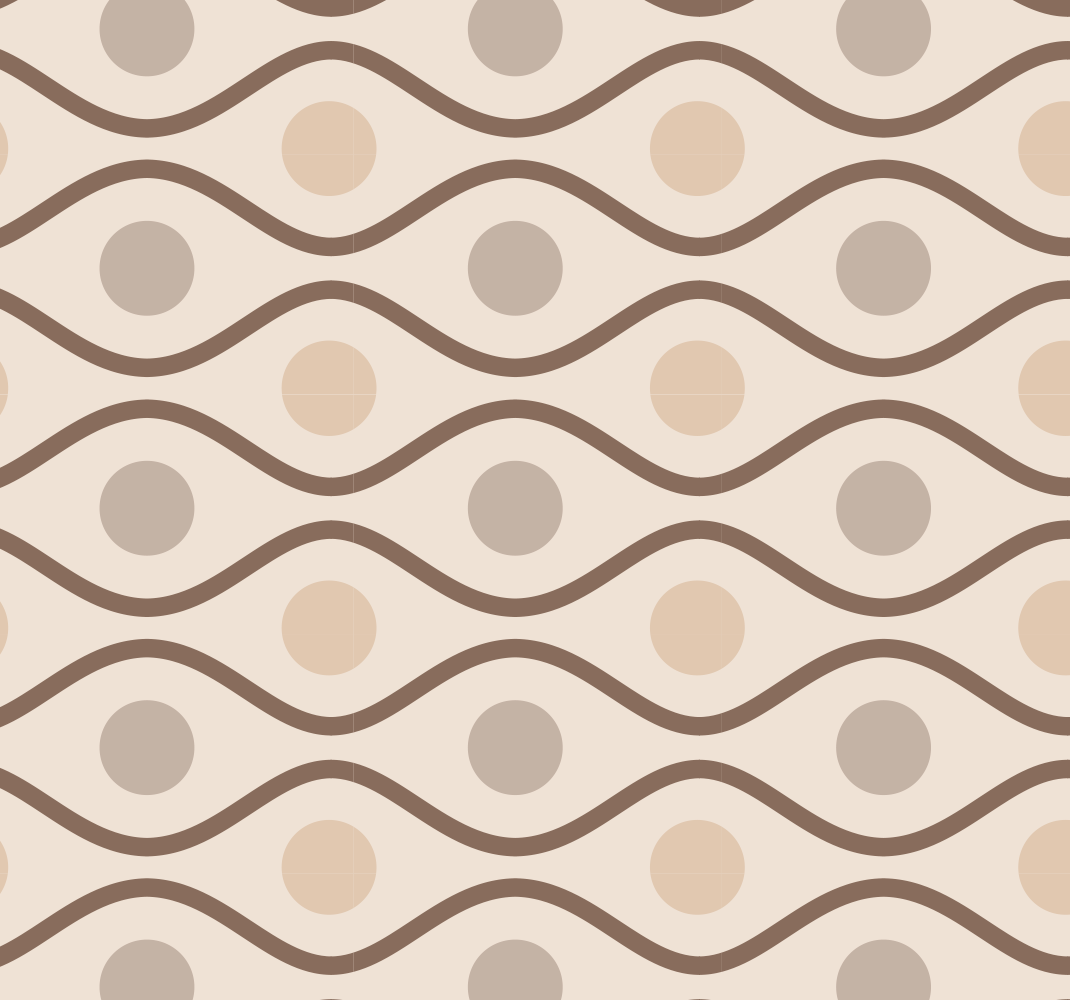 Tappeto vinile vintage beige stile anni 70 - TenStickers