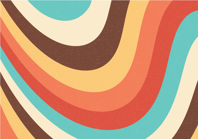 Tappeto vinile vintage sfondo groovy disegnato a mano - TenStickers