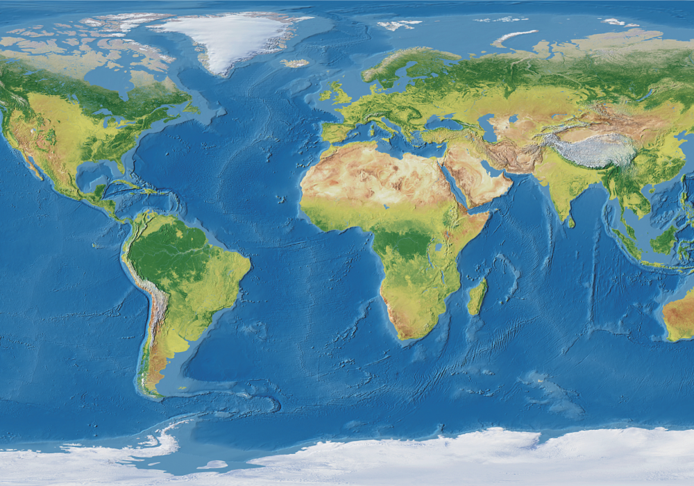 Tappeto vinile mappamondo mappamondo realistico - TenStickers