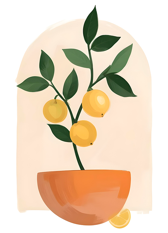 Tappeto vinile fiori albero da frutto piccolo - TenStickers