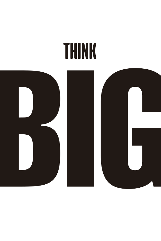 Tappeto vinile frase pensa in grande - TenStickers