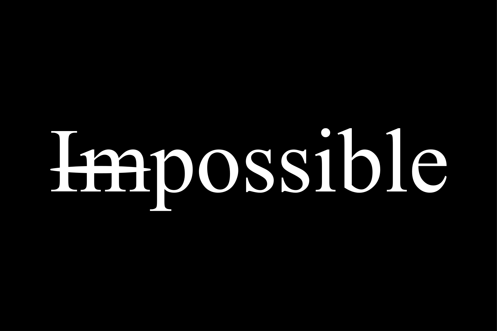 Tappeto vinile frase parola impossibile - TenStickers