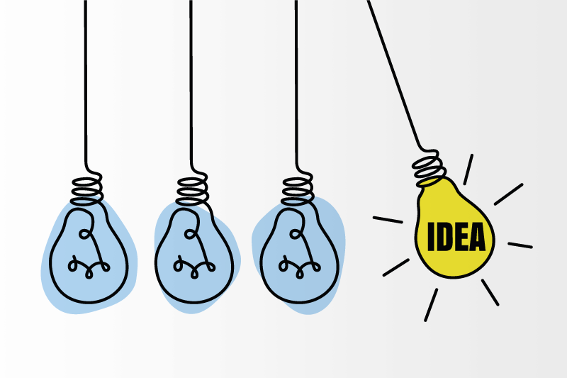 Tappeto vinile frase idea di parole con lampadine - TenStickers