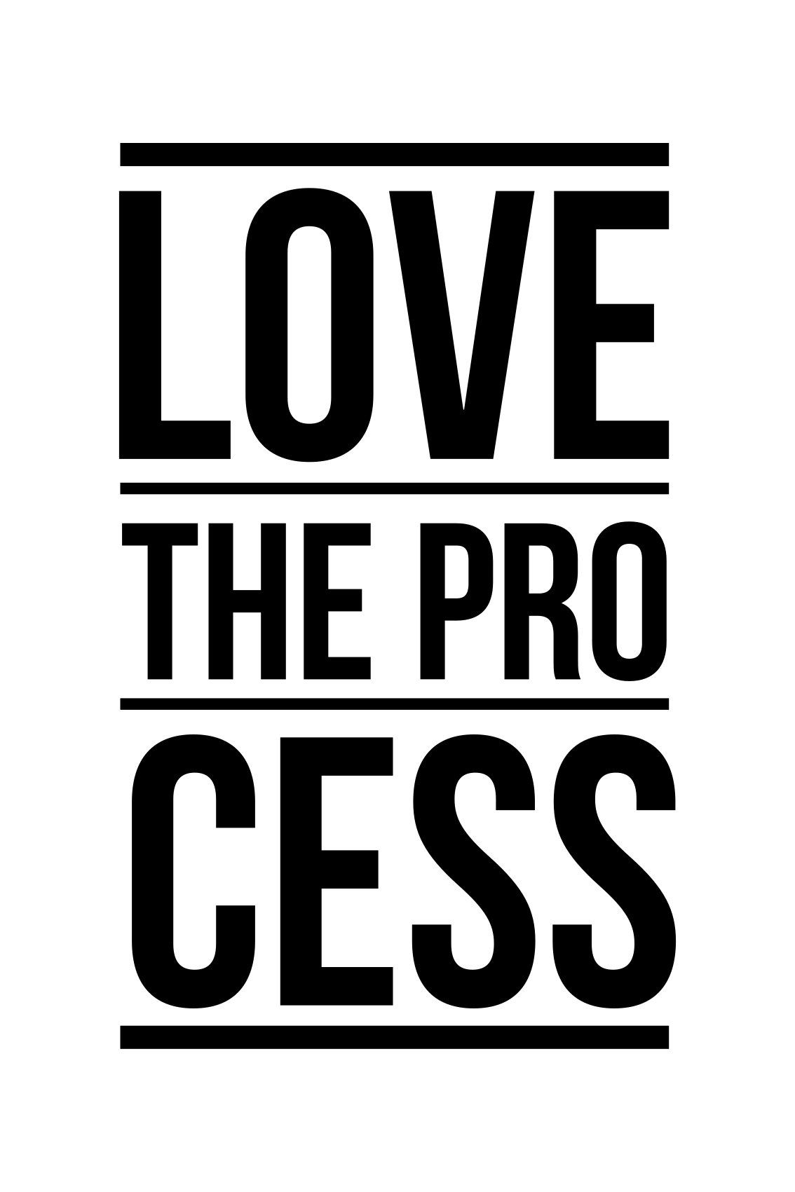 Tappeto vinile frase ama il processo testo - TenStickers