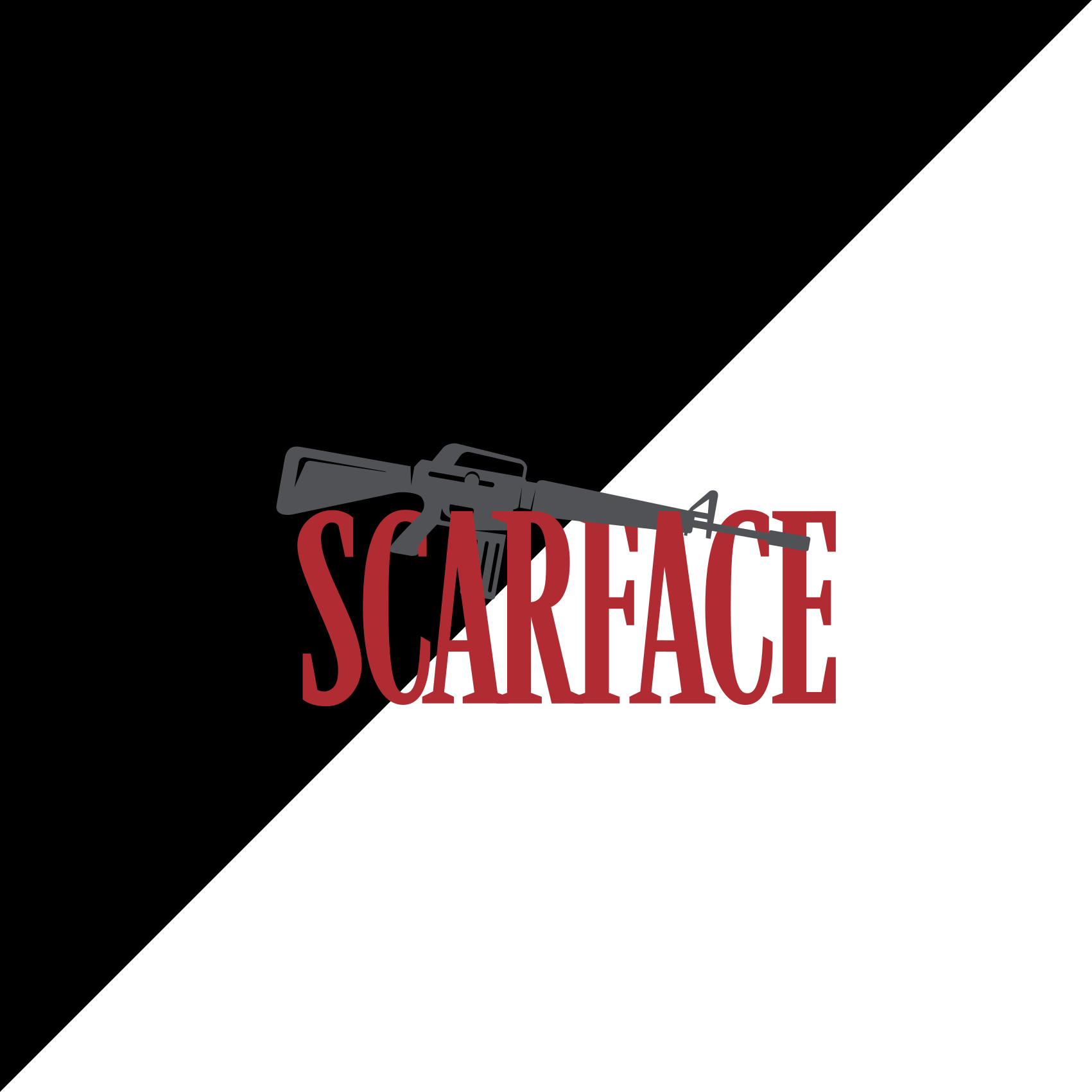 Tappeto vinile frase immagine film scarface con testo - TenStickers