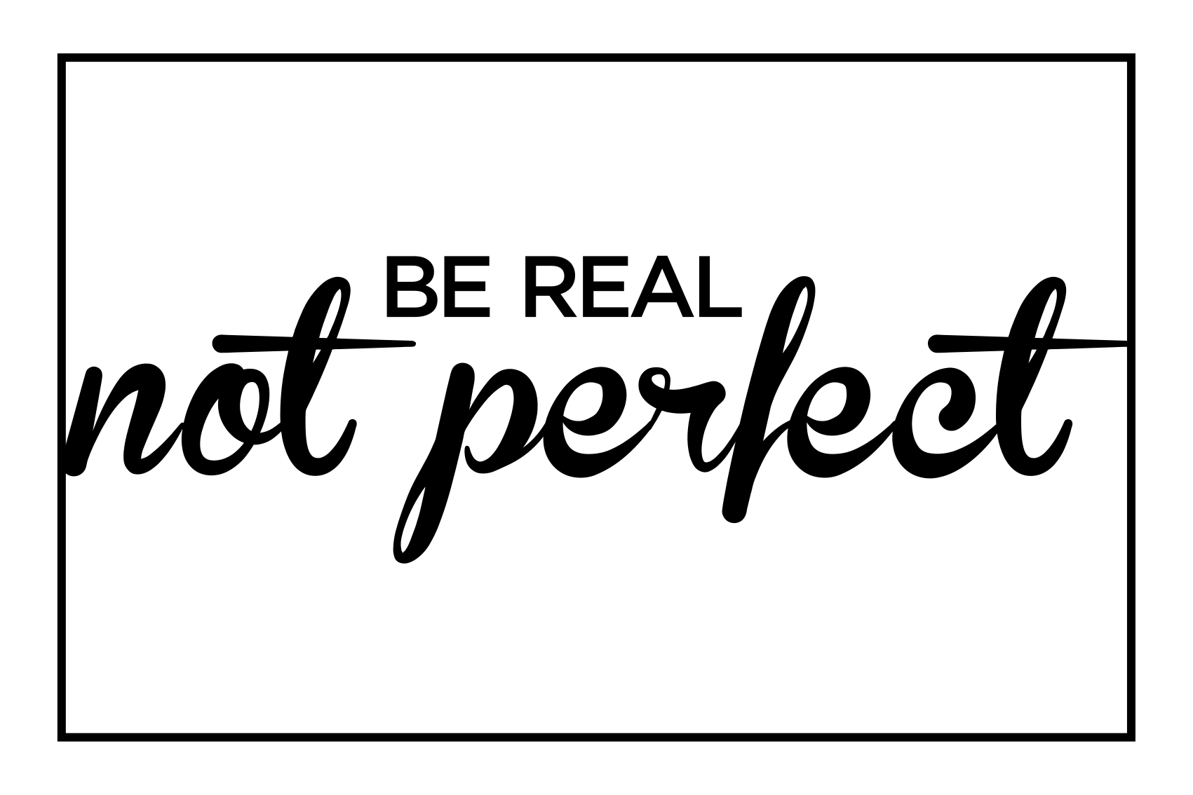 Tappeto vinile frase sii reale non perfetto - TenStickers