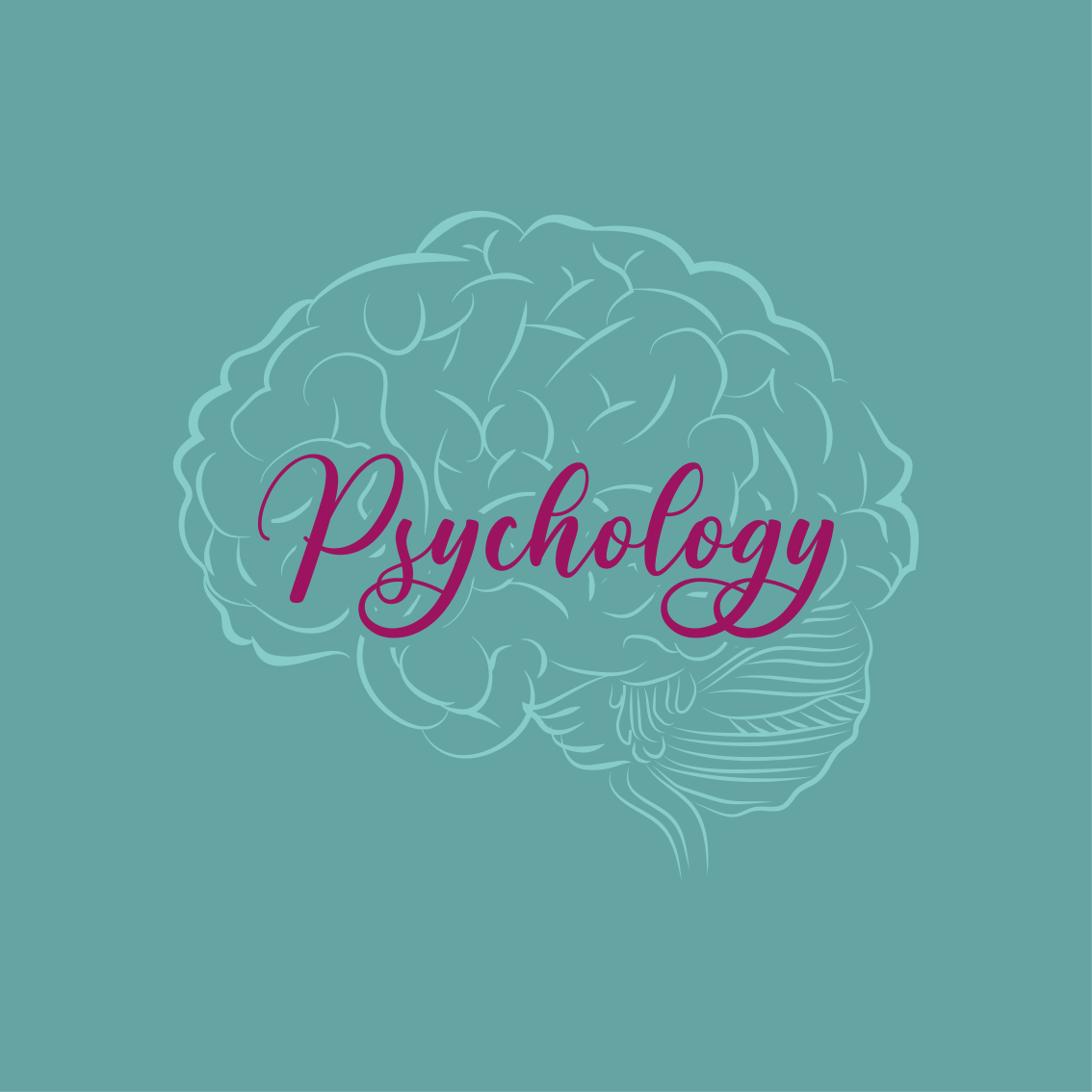 Tappeto vinile frase psicologia cervello - TenStickers