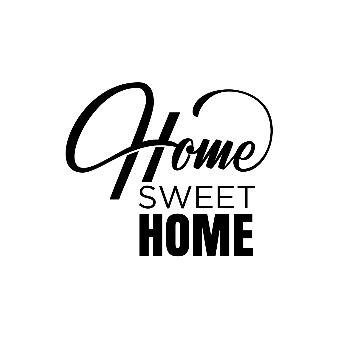 Tappeto vinile frase casa dolce casa stile minimalista - TenStickers