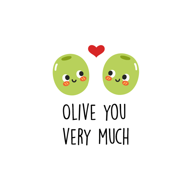 Tappeto vinile frase citazione divertente con olive - TenStickers