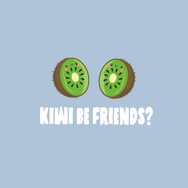 Tappeto vinile frase divertente con kiwi - TenStickers