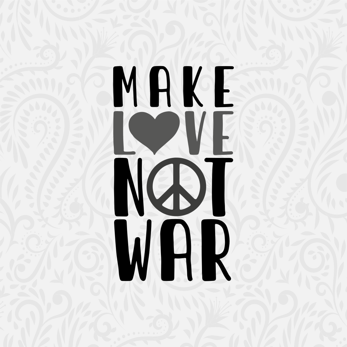 Tappeto vinile frase fai l'amore non la guerra - TenStickers