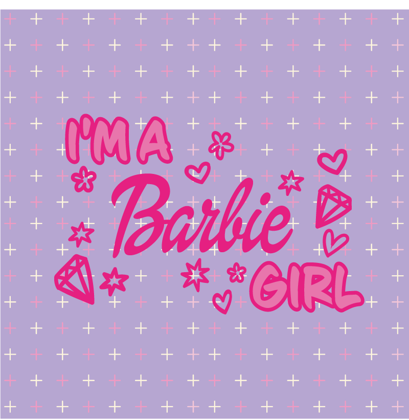 Tappeto vinile frase sono una ragazza barbie - TenStickers