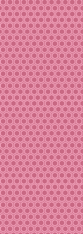Tappeto vinile motivi motivo esagonale rosa - TenStickers