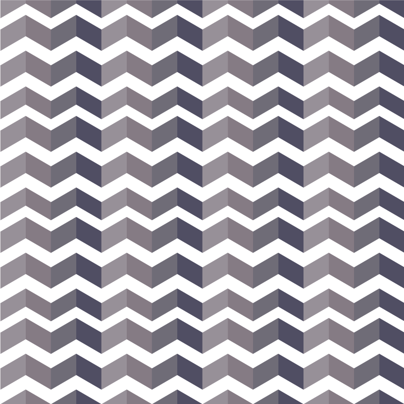 Tappeto vinile geometrico motivo zig zag bianco e nero - TenStickers