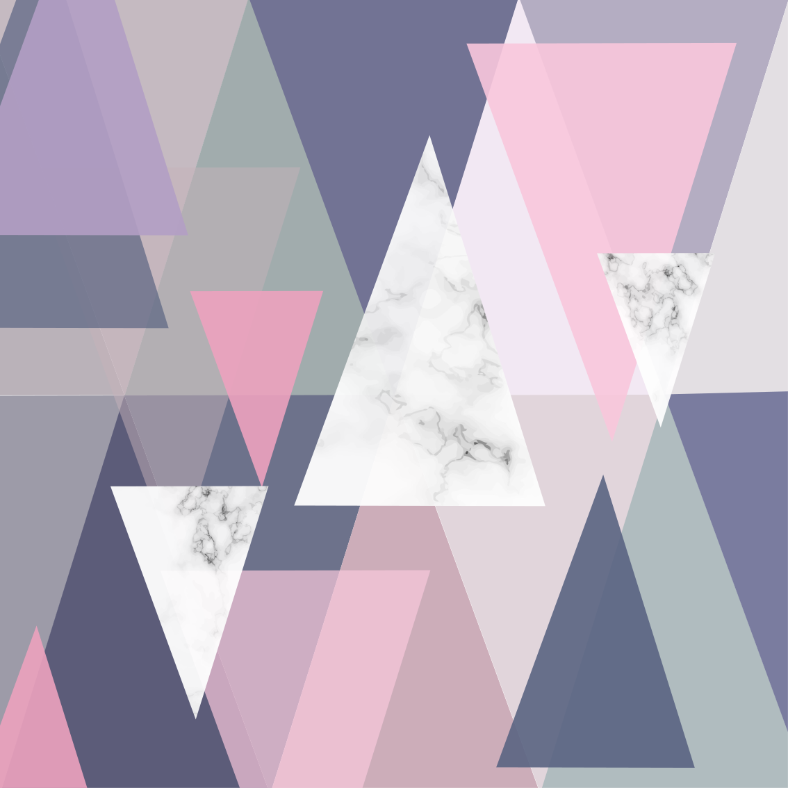 Tappeto vinile geometrico triangoli 3d per pareti - TenStickers
