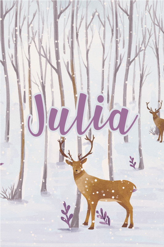 Tappeto vinile per bambini foresta invernale scandinava - TenStickers