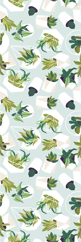 Tappeto in vinile soggiorno cactus verde - TenStickers