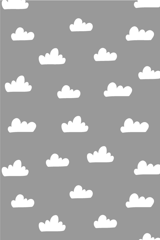 Tappeto vinile grigio cieli nuvolosi - TenStickers