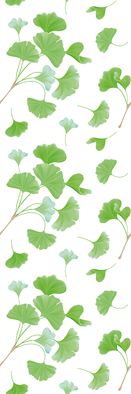 Passatoia corridoio vinile foglie di ginkgo dipinte - TenStickers