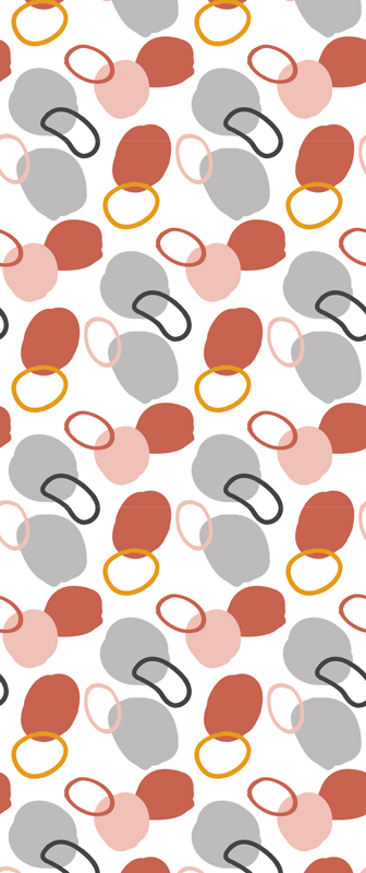 Passatoia corridoio vinile pois geometrici colorati - TenStickers