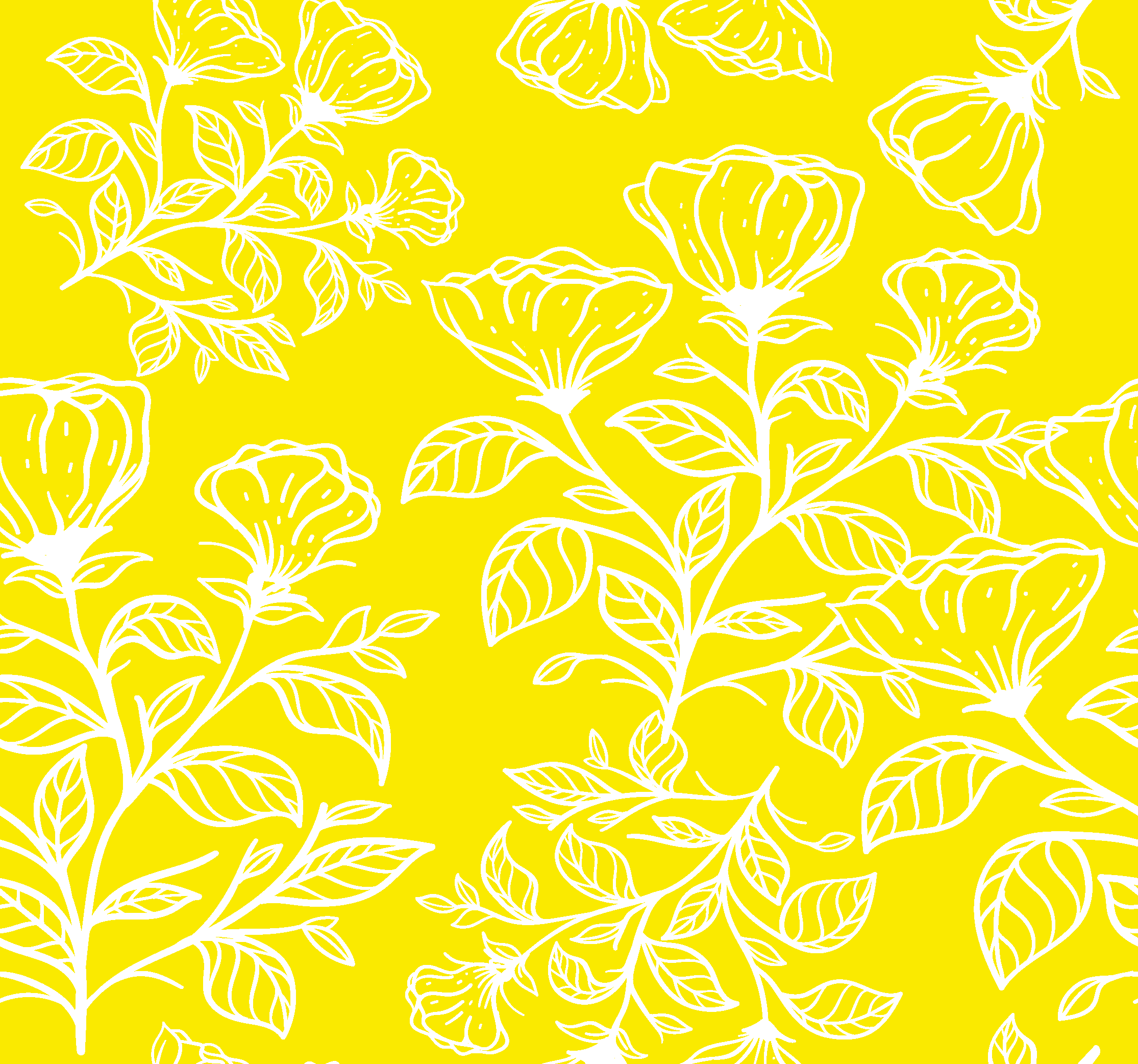 Tappeto vinile giallo con design a fiori - TenStickers