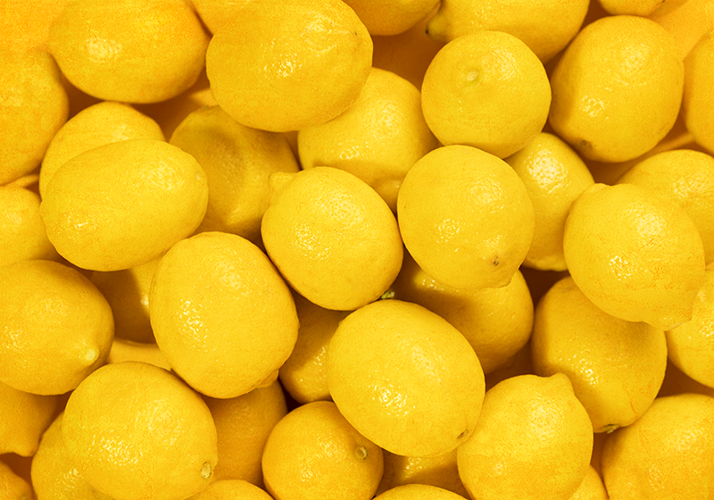 Tappeto vinile giallo limoni - TenStickers